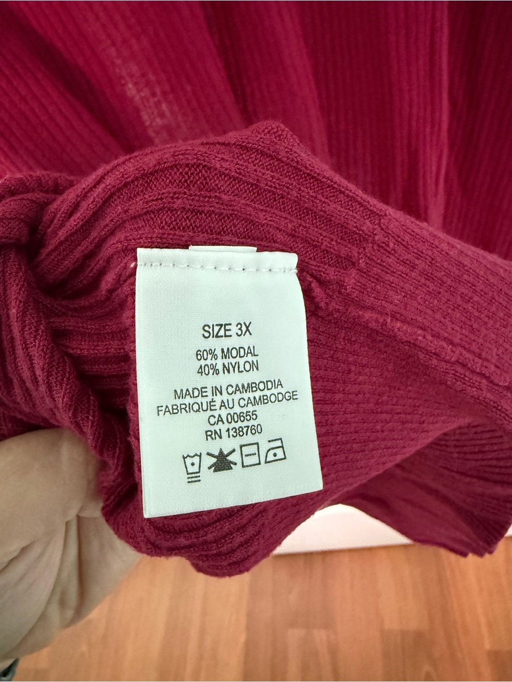 Penningtons Deep Raspberry Open-Front Ribbed Cardigan - Picture 4 of 5